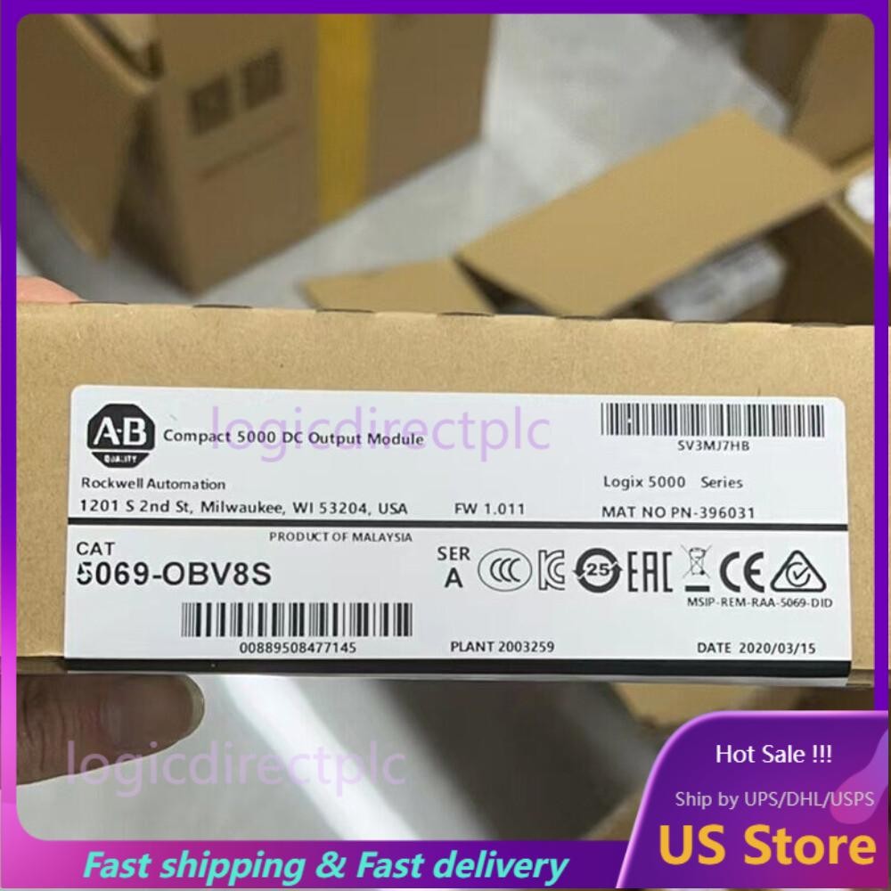 New Sealed AB 5069-OBV8S Compact I/O 8-Ch 24VDC Output 5069OBV8S US Free Tax