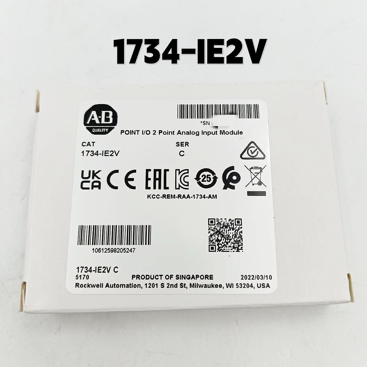 New Allen-Bradley 1734-IE2V SER C 2 Point Analog PLC Input Module AB 1734IE2V