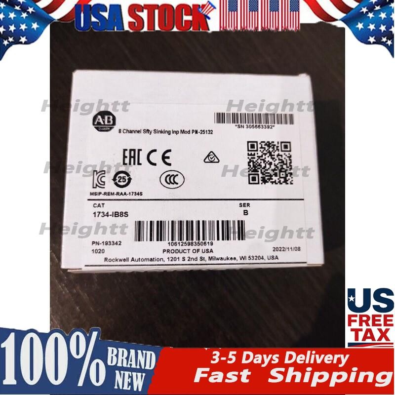 AB 1734-IB8S Point I/O Digital Sink Safety Input Module New US Free Tax