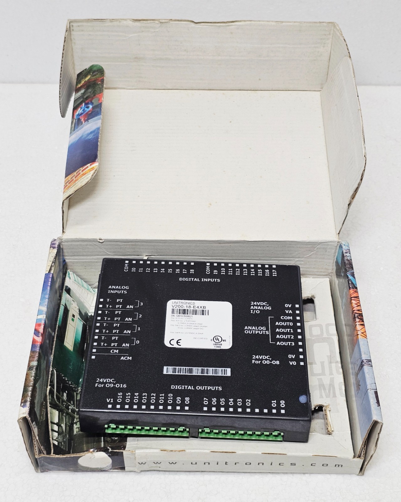 UNITRONICS V200-18-E4XB SNAP-IN I/O MODULE ANALOG/DIGITAL #2