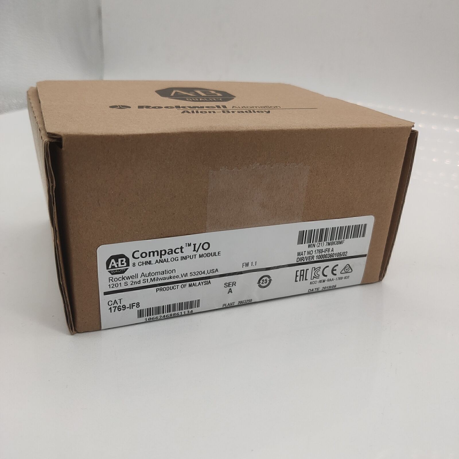 AB 1769-IF8 CompactLogix 8 Pt Analog Input Module 2022 New SEALED 1769IF8 TX