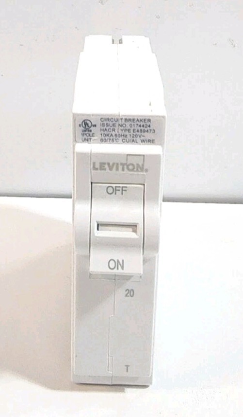 Leviton LB120-T 1-Pole Plug-In Electrical Circuit Breaker 15A 120V New