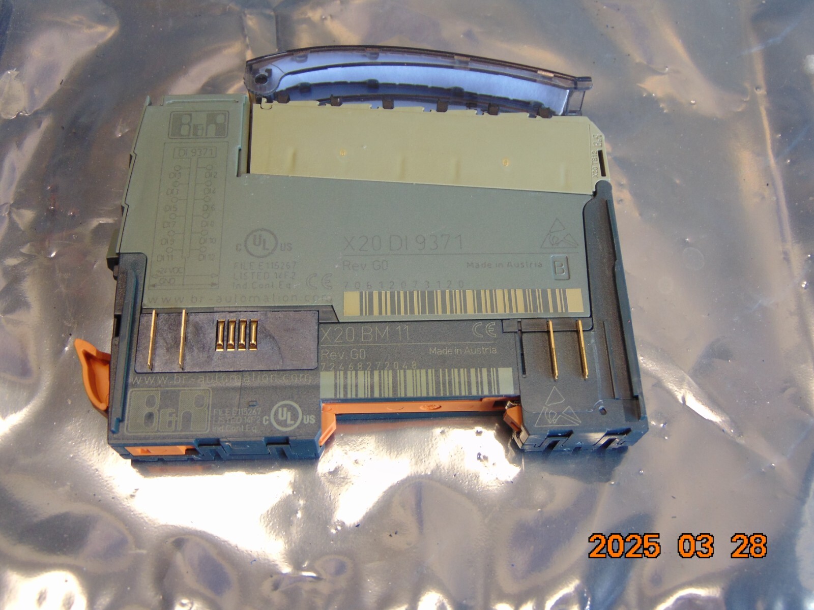 B&R AUTOMATION X20-DI 9371 DIGITAL INPUT MODULE w X20 BM11 BASE