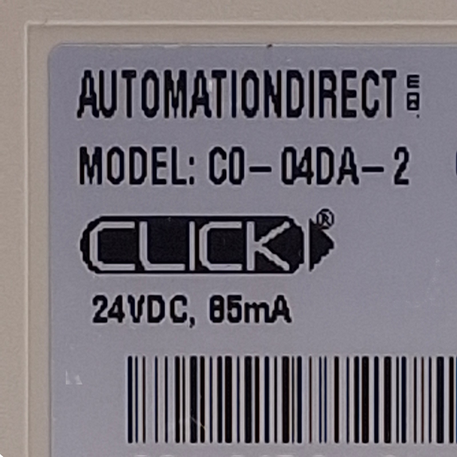 Automation Direct C0-04DA-2 Analog Voltage Output Model 4-Channel, 0-10VDC Out