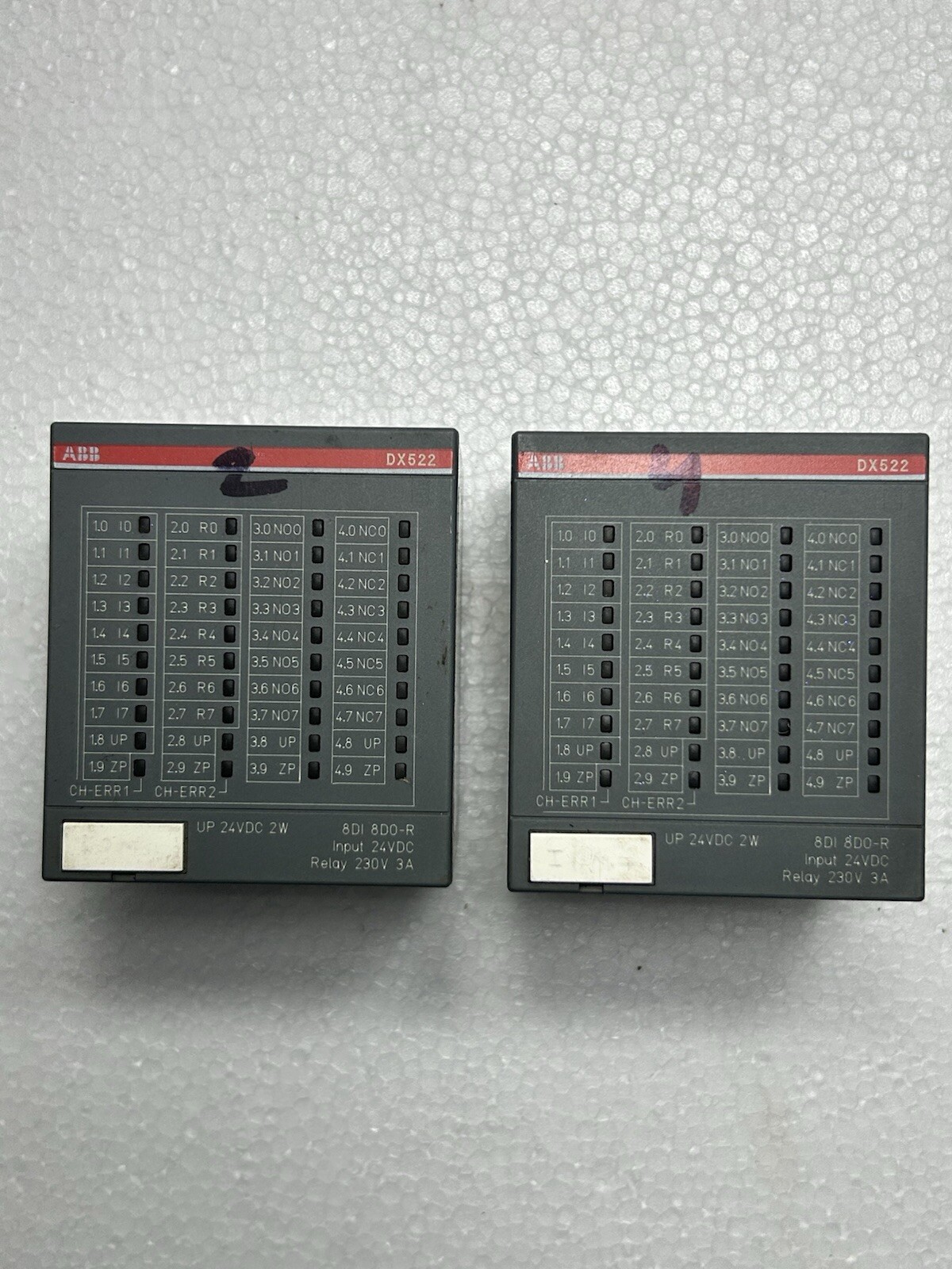 LOT OF 2PCS ABB 1SAP245200R0001 DX522 DIGITAL INPUT/OUTPUT MODULE 8 DI 24 VDC