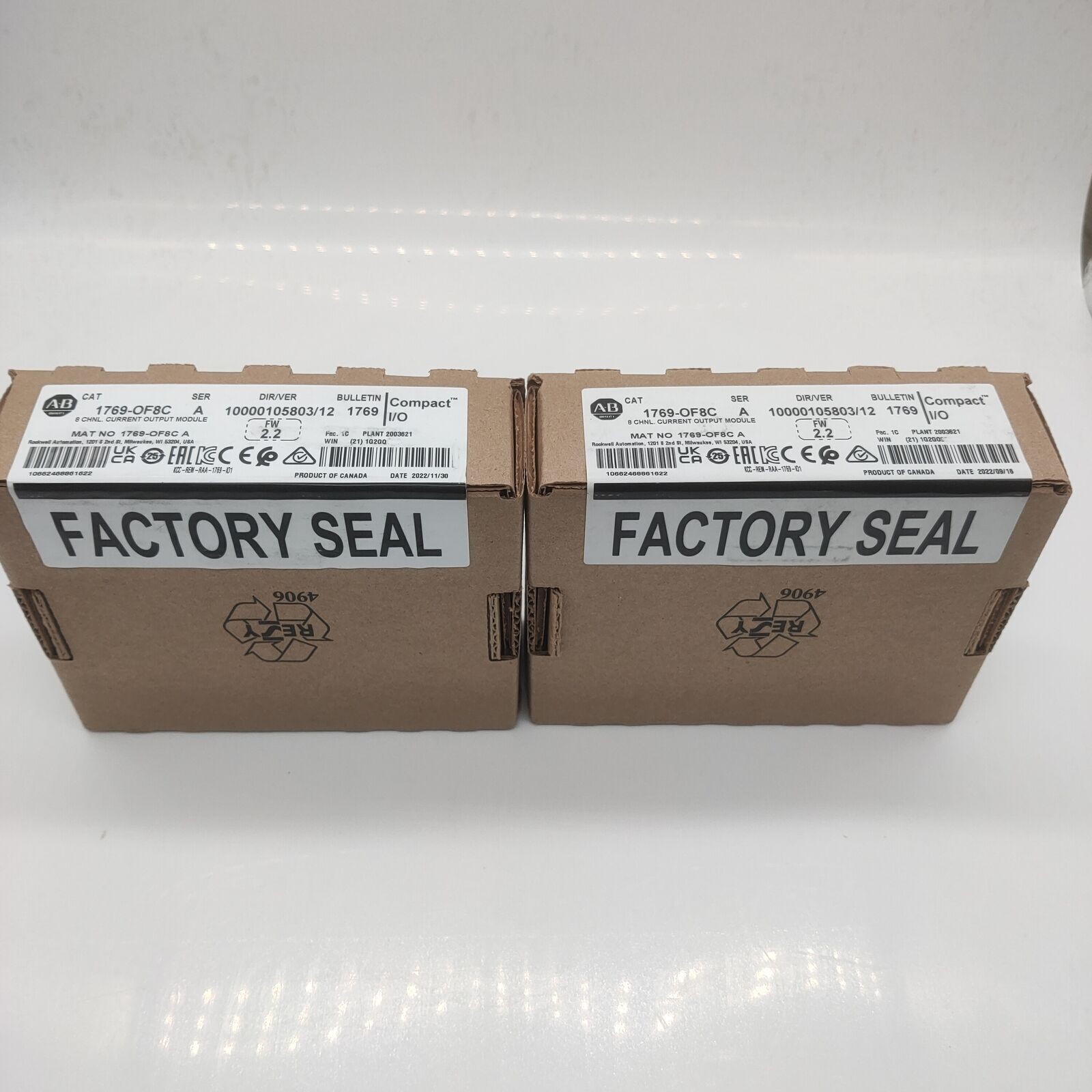 Brand New AB 1769-OF8C/A CompactLogix 8 Pt A/O Current Module 1769-OF8C serA US
