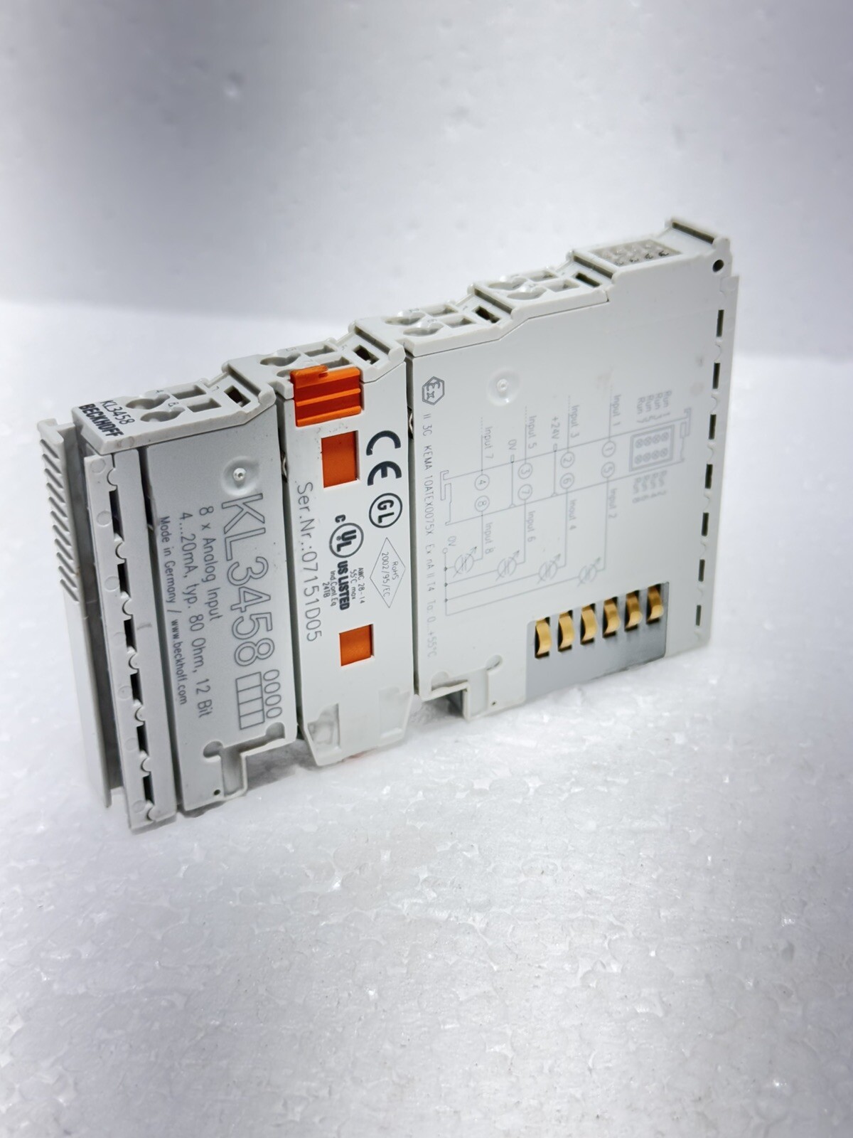 BECKHOFF KL3458 BUS TERMINAL 8 CHANNEL ANALOG INPUT