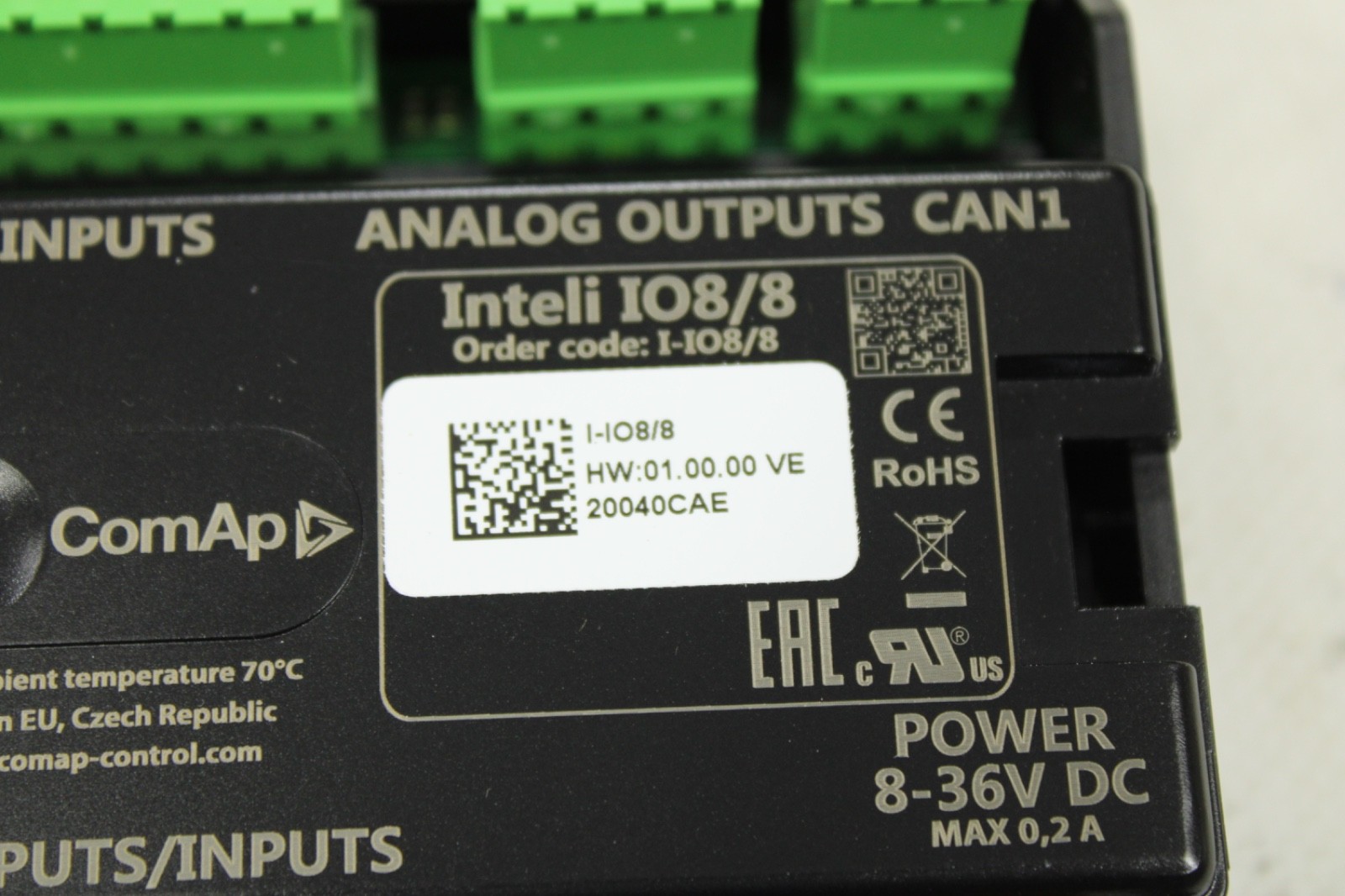 ComAp INTELI IO8/8 BINARY INPUT/OUTPUT MODULE 8-36V DC