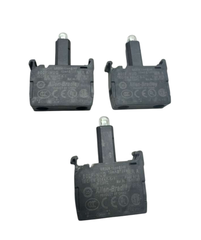 Allen-Bradley 800F-NUG Green LED Lamp Module Series A, 12mA @ 24V, 12mA @120V