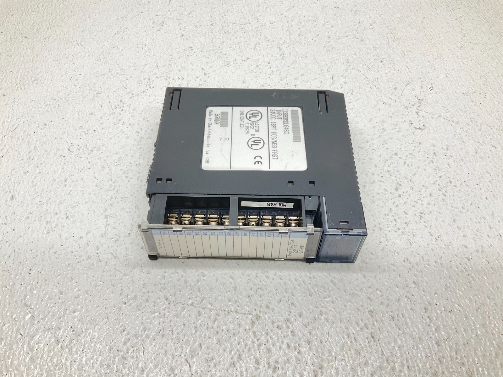 GE Fanuc IC693MDL646C 24 VDC 16 Point Pos/Neg Fast Input Module IC693 (TBI)