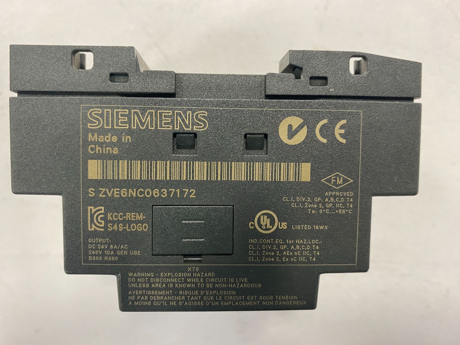 SEIMENS LOGO 12/24RC PLC INPUT AND OUTPUT MODULES USED