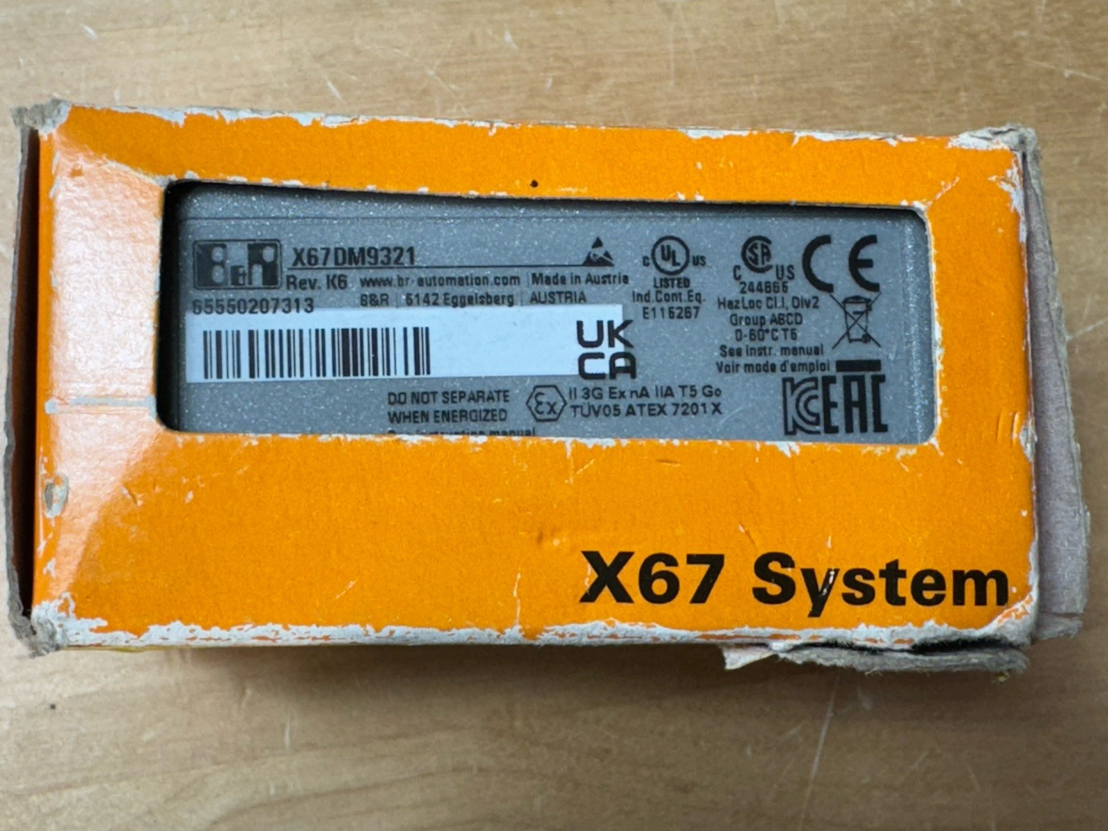 B&R Industrial X67 System Automation X67DM9321 I/O Module