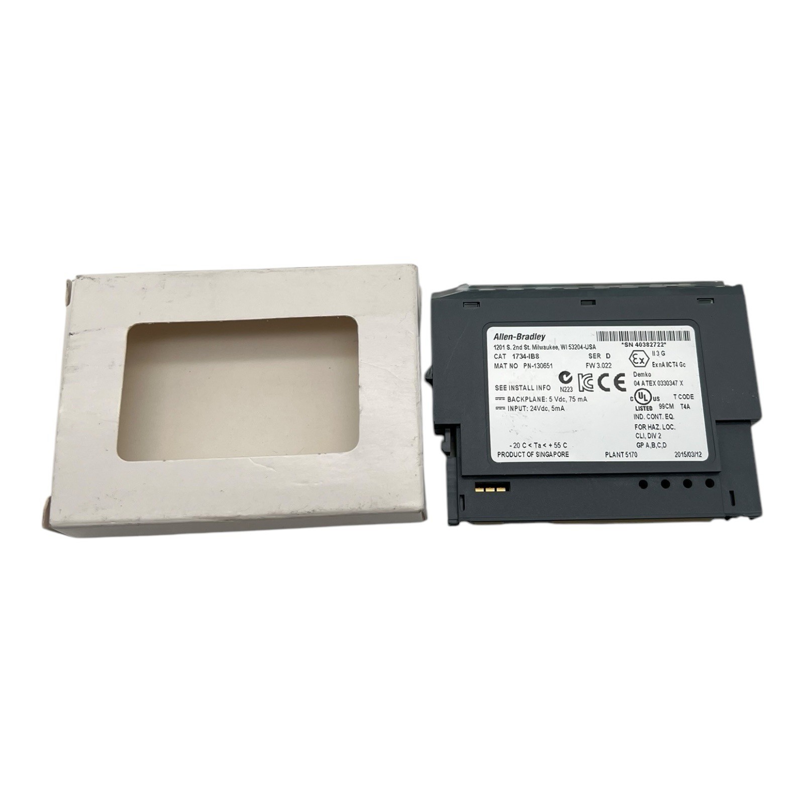 Allen Bradley 1734-IB8 Ser D Module PN-130651