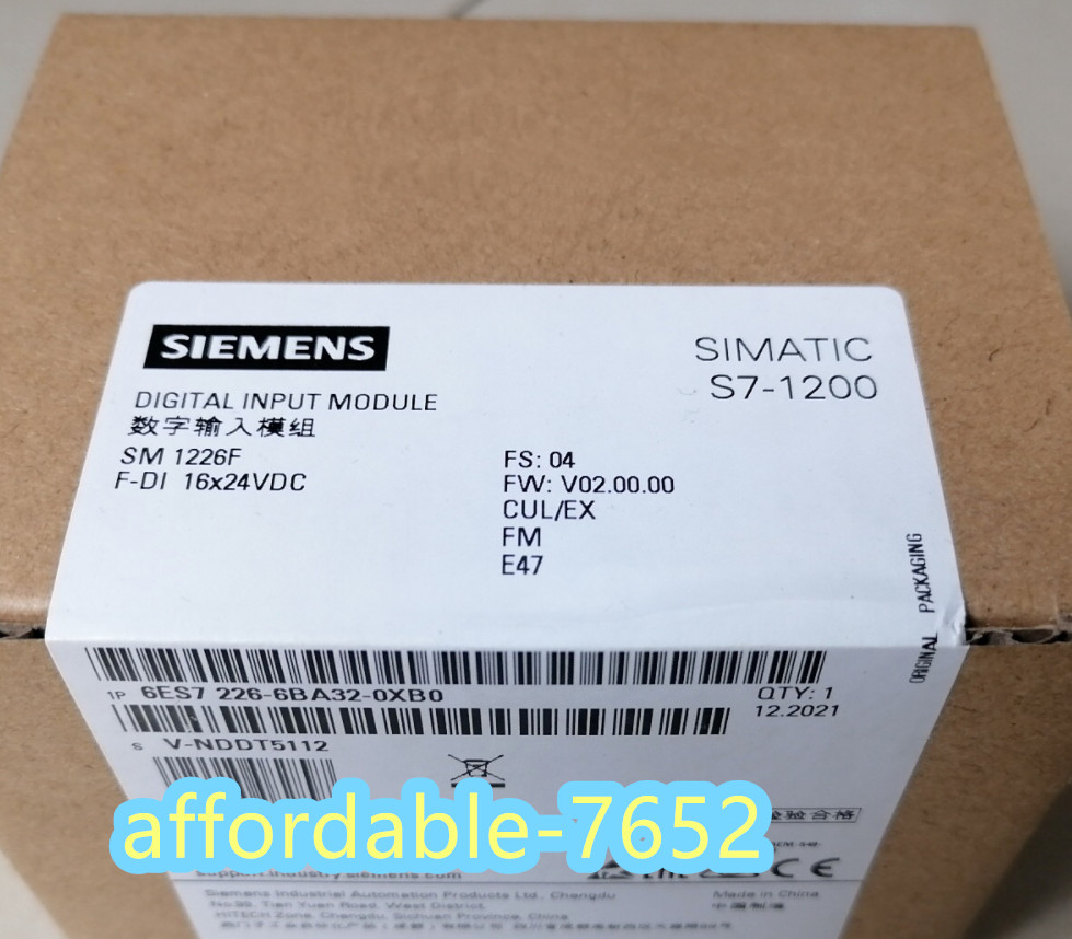 siemens 6ES7226-6BA32-0XB0 S7-1200 Digitaleingabe SM 1226 F-DI 16X DC New ship