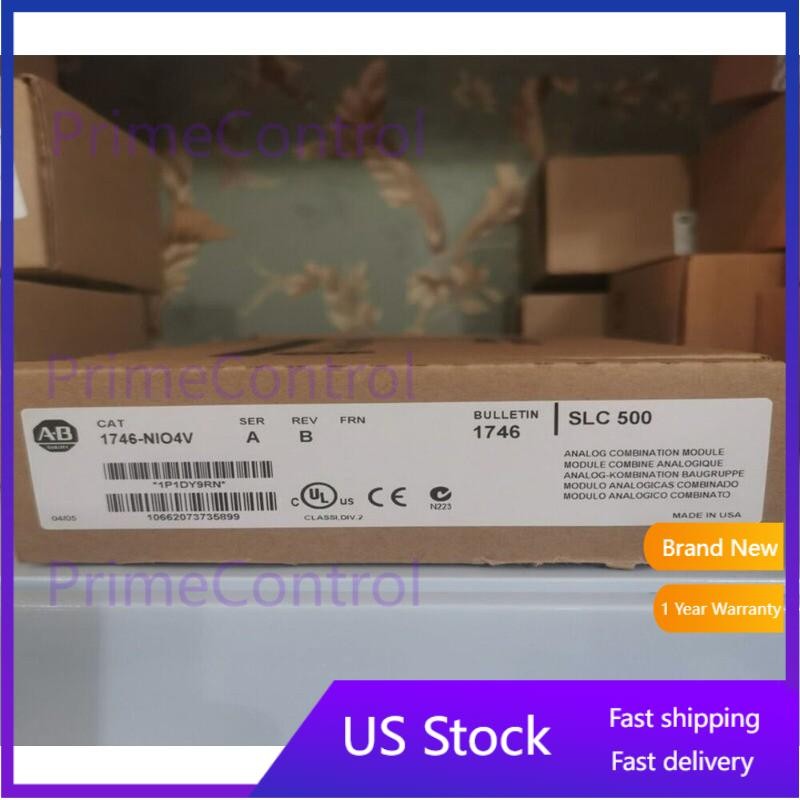 AB 1746-NIO4V Analog Combination I/O Module PLC New Sealed US Stock AB 1746NIO4V