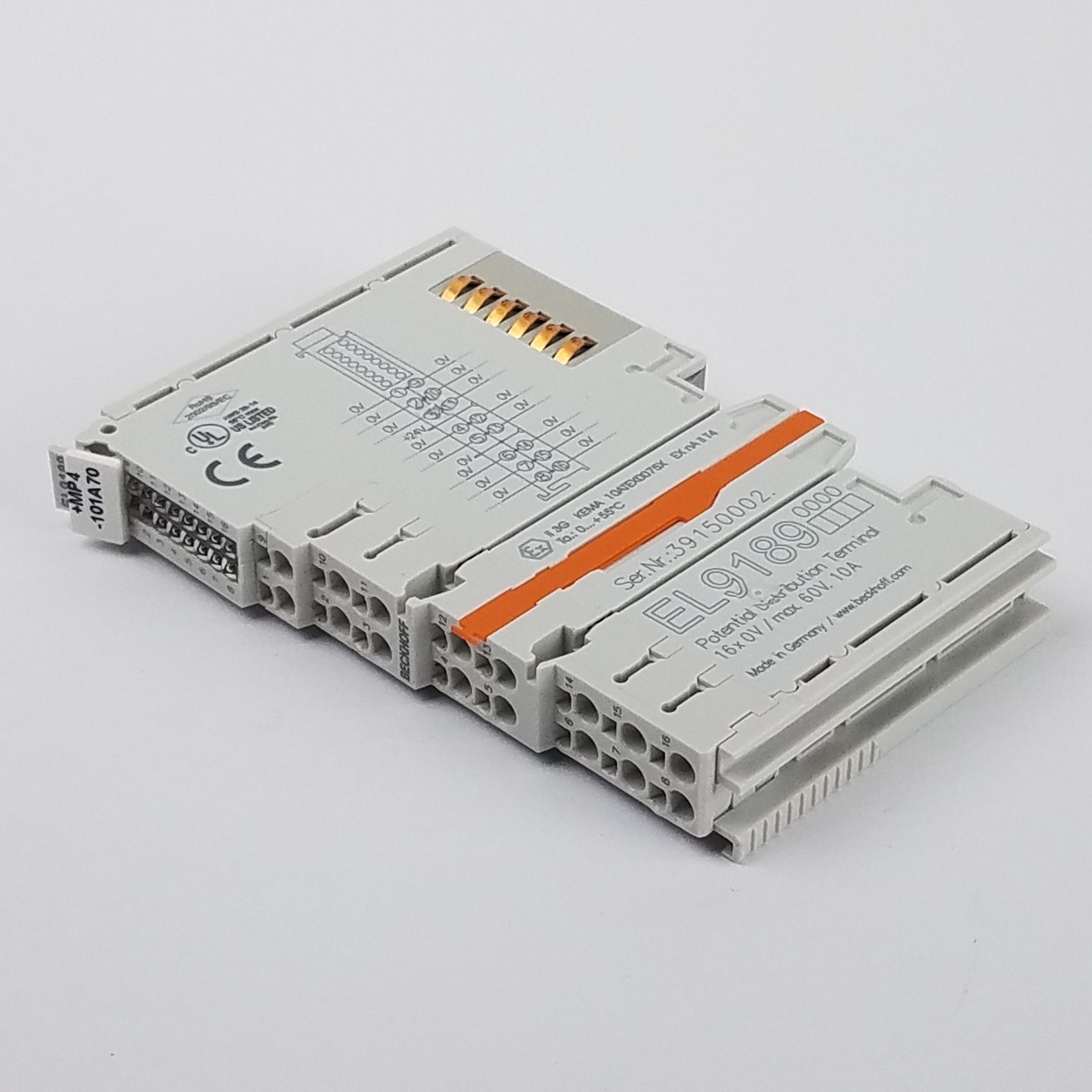 Beckhoff EL9189 Potential Distribution Terminal, 60V, 10A – USED