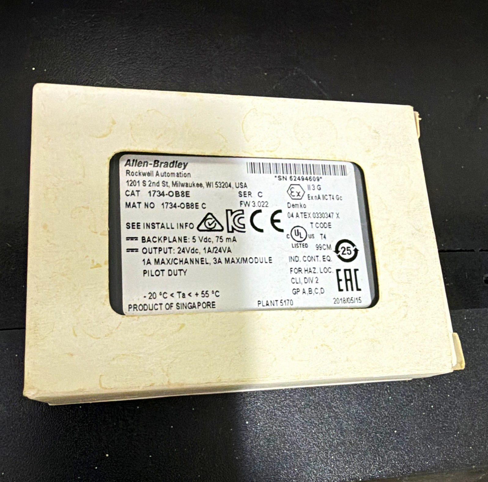 Allen-Bradley 1734-OB8E POINT I/O Digital PLC Output Module EtherNet/IP
