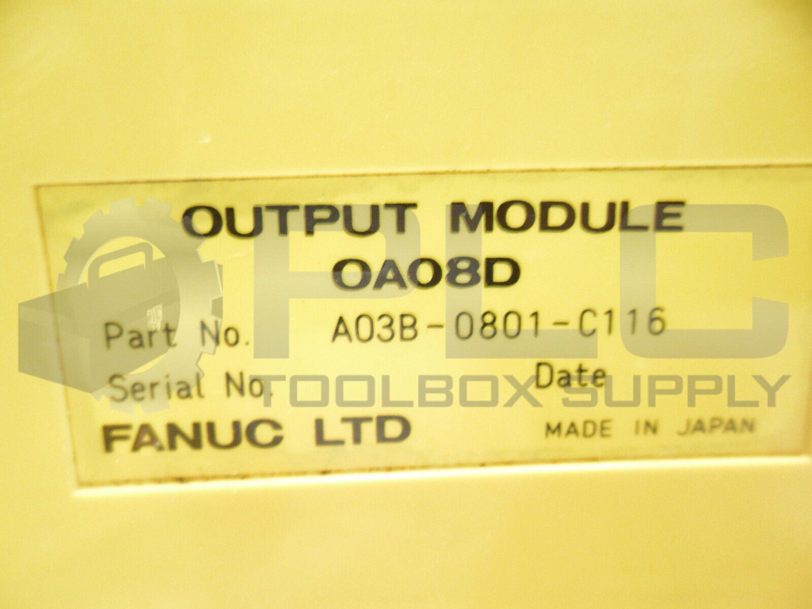 FANUC A03B-0801-C116 OUTPUT MODULE OAO8D 0A08D A03B0801C116
