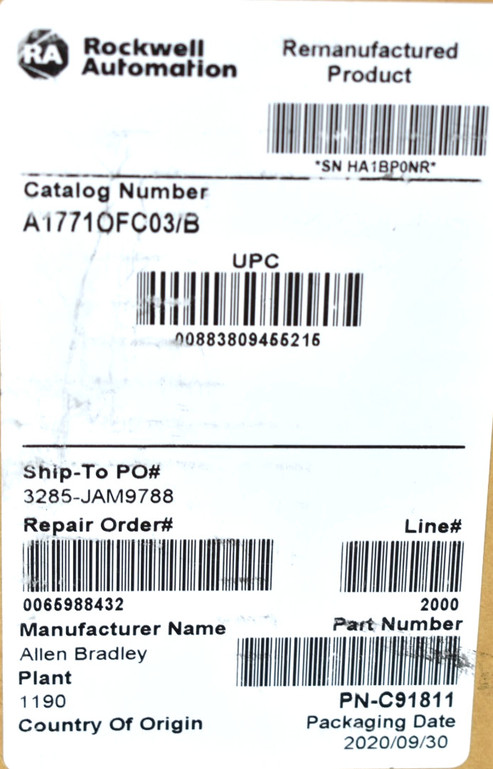 Allen-Bradley 1771-OFC Ser B 4-Ch 12-Bit Analog Current Output Module PLC-5