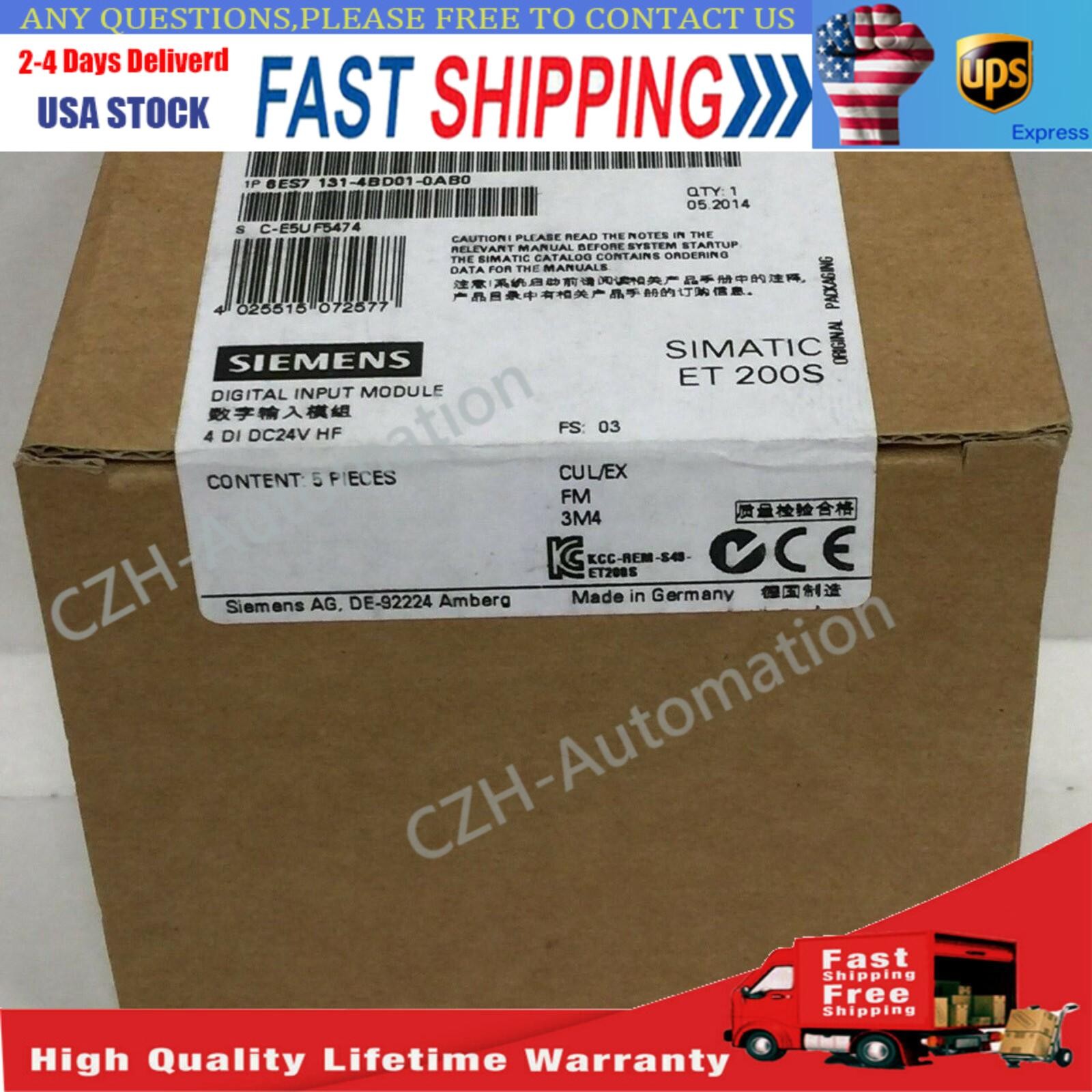 New Siemens electronic modules for ET200S 6ES7131-4BD01-0AB0 6ES7 131-4BD01-0AB0