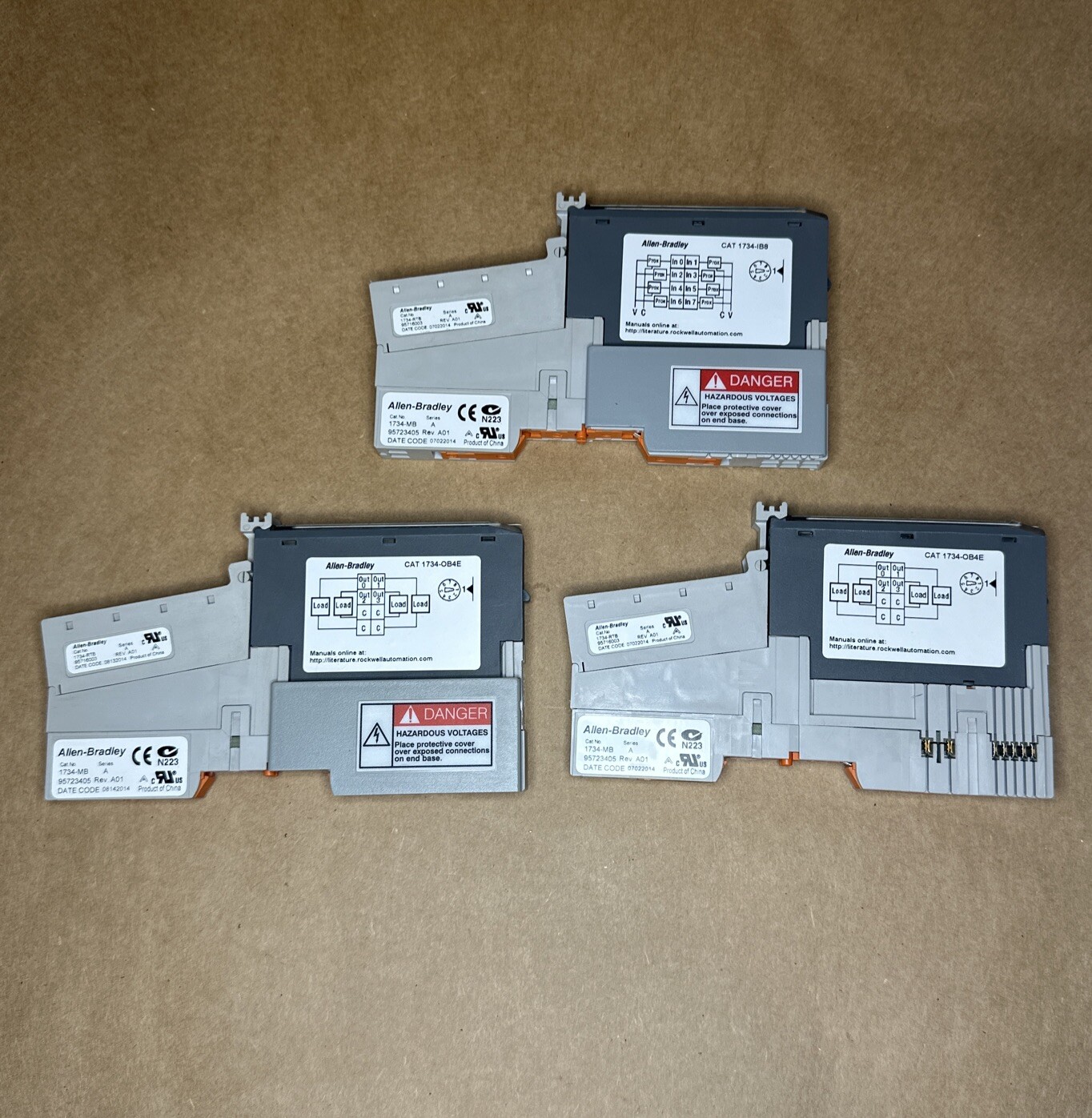 Allen Bradley LOT 1734-MB 1734-RTB 1734-IB8 1734-OB4E Point I/O Output Module