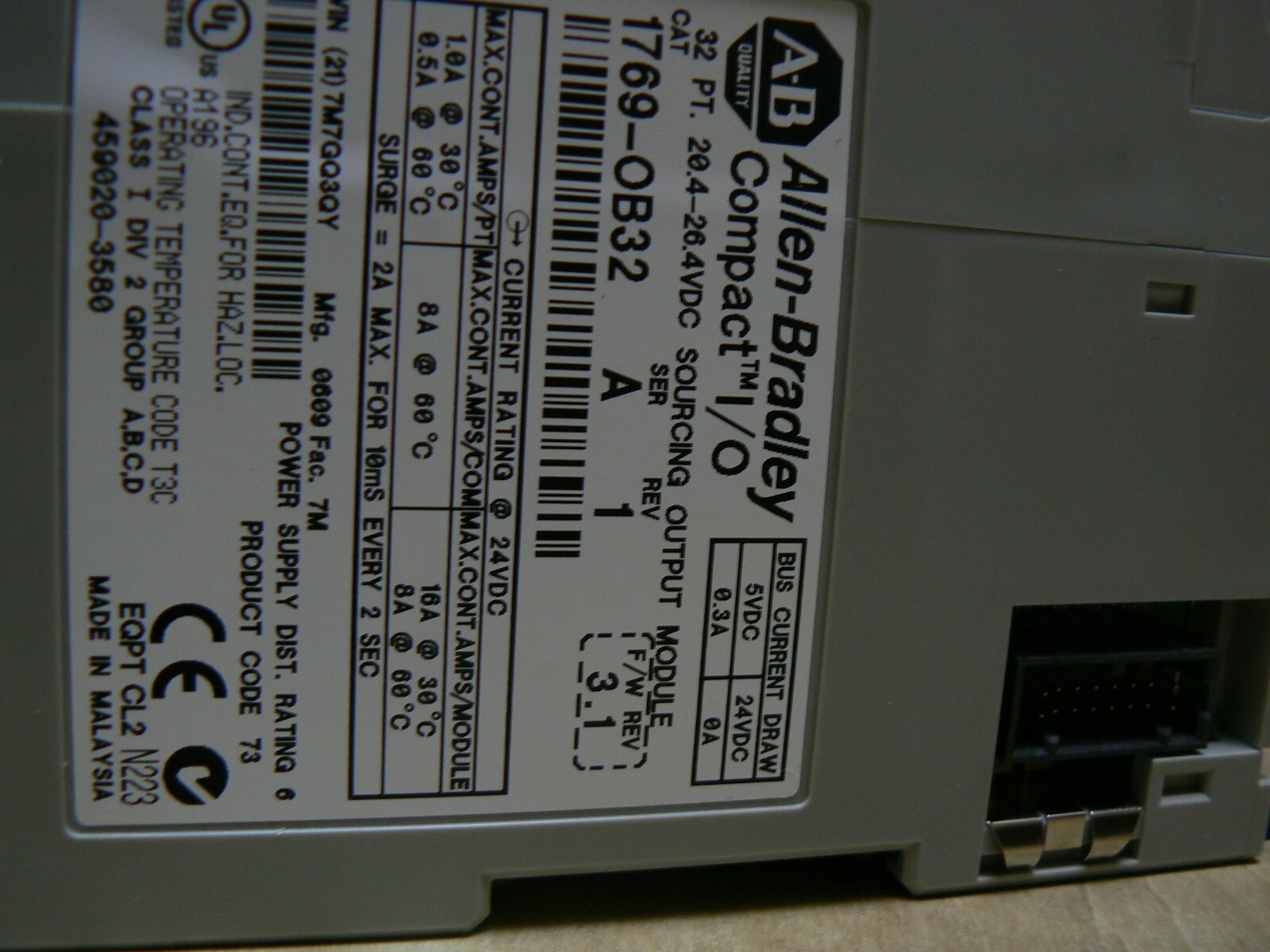 Allen Bradley 5335E,1769-L32E,1769-PA2,PS69-DPM,1769-OB32,1769-IQ32,1769-IF4I-(E