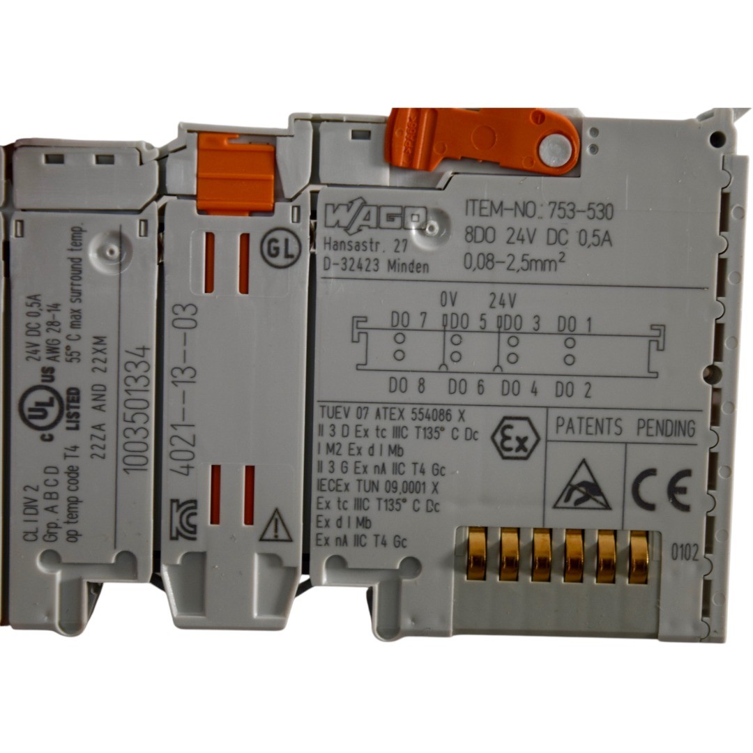 WAGO 753-530 8DO Digital Output Module 24V DC 0.5A