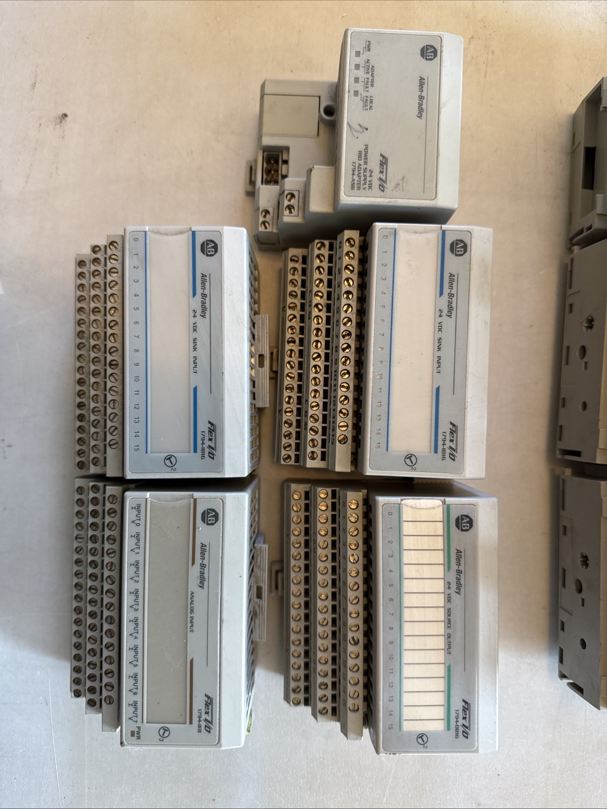 Allen Bradley Lot Of 23 Items. 1794-ABS_1794-IB16_1794-OB16_1794-IE8_1794-TB3
