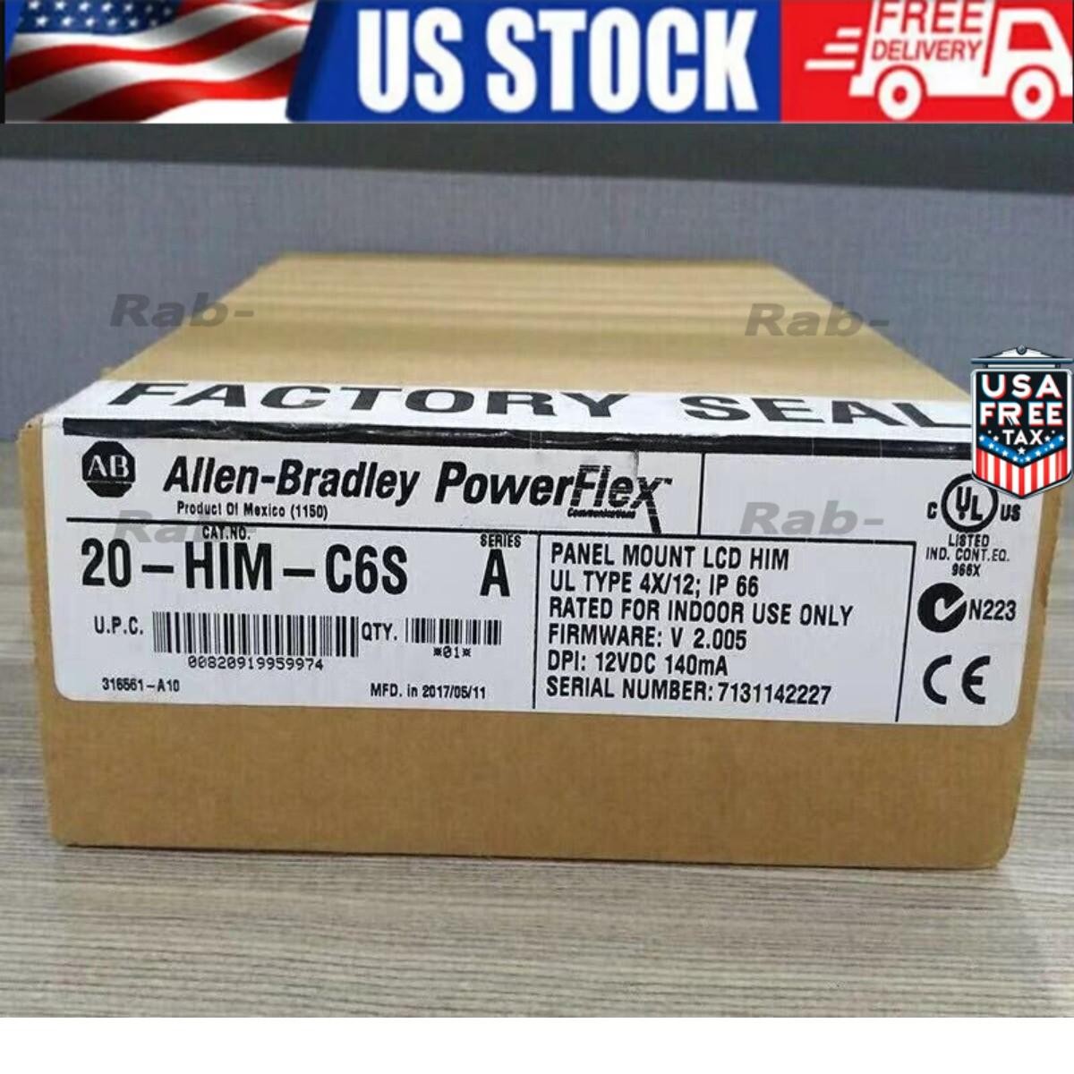 FACTORY SEALED Allen-Bradley 20-HIM-C6S Ser A Panel Mount LCD HIM AB 20 HIM C6S
