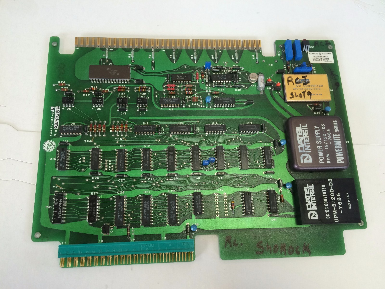 GENERAL ELECTRIC IC600YB843A ,44A717106-006 ANALOG PLUS SERIES SIX ,CX