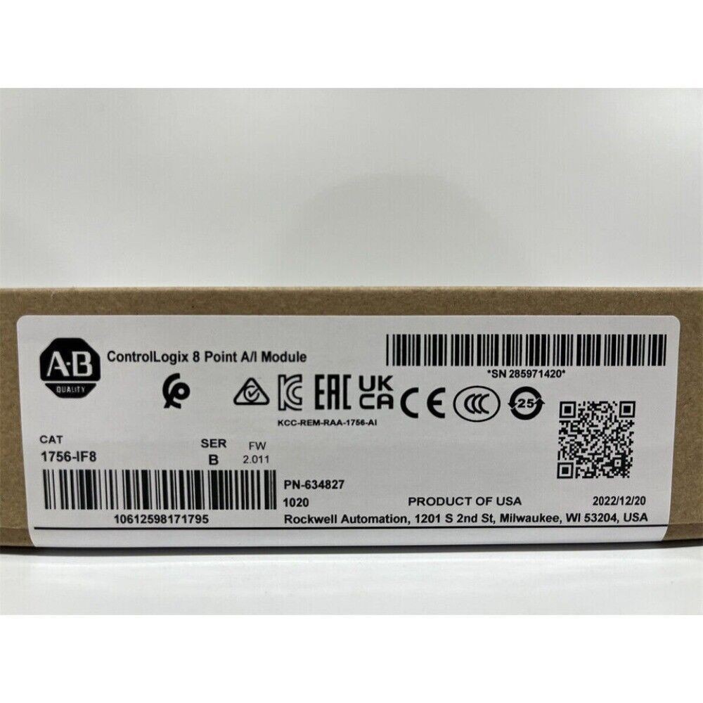 Factory Sealed AB 1756-IF8/B ControlLogix 8 Point A/I Module 1756IF8
