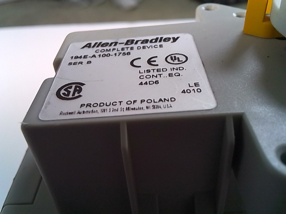 Allen Bradley 194E-A-100-1756, Series B