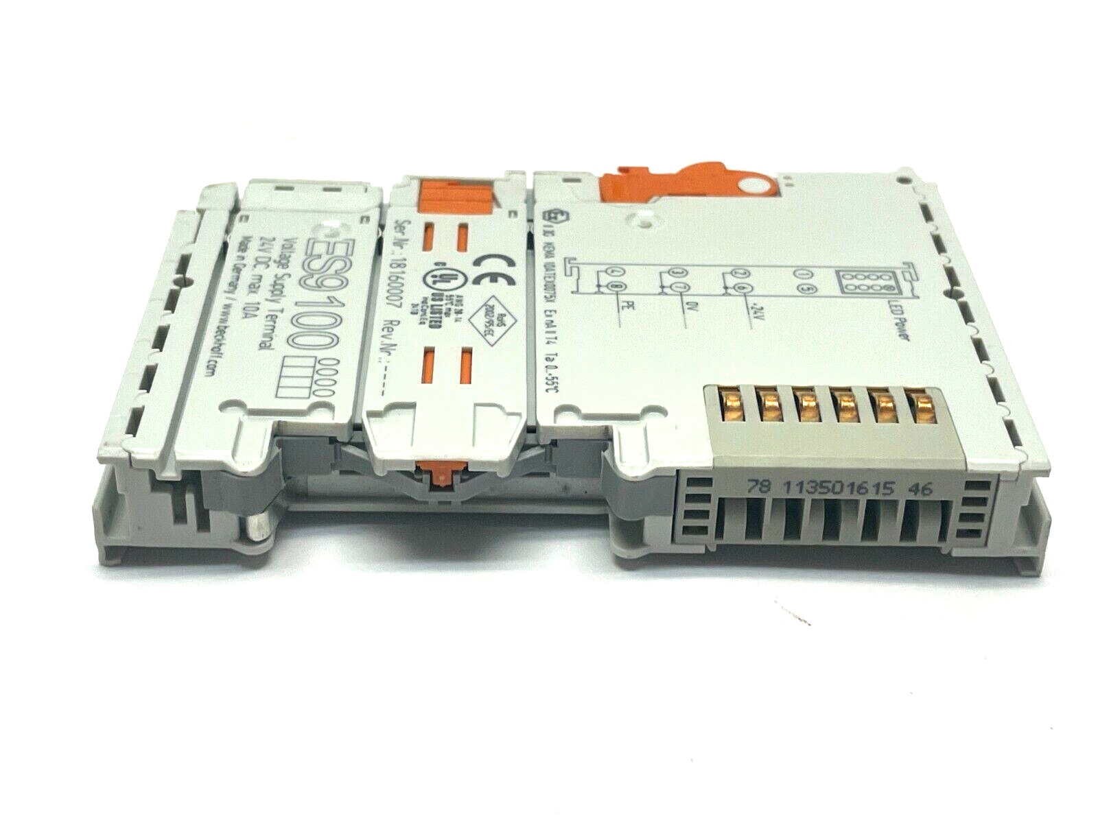 Beckhoff ES9100 Voltage Supply Terminal 10A 24VDC