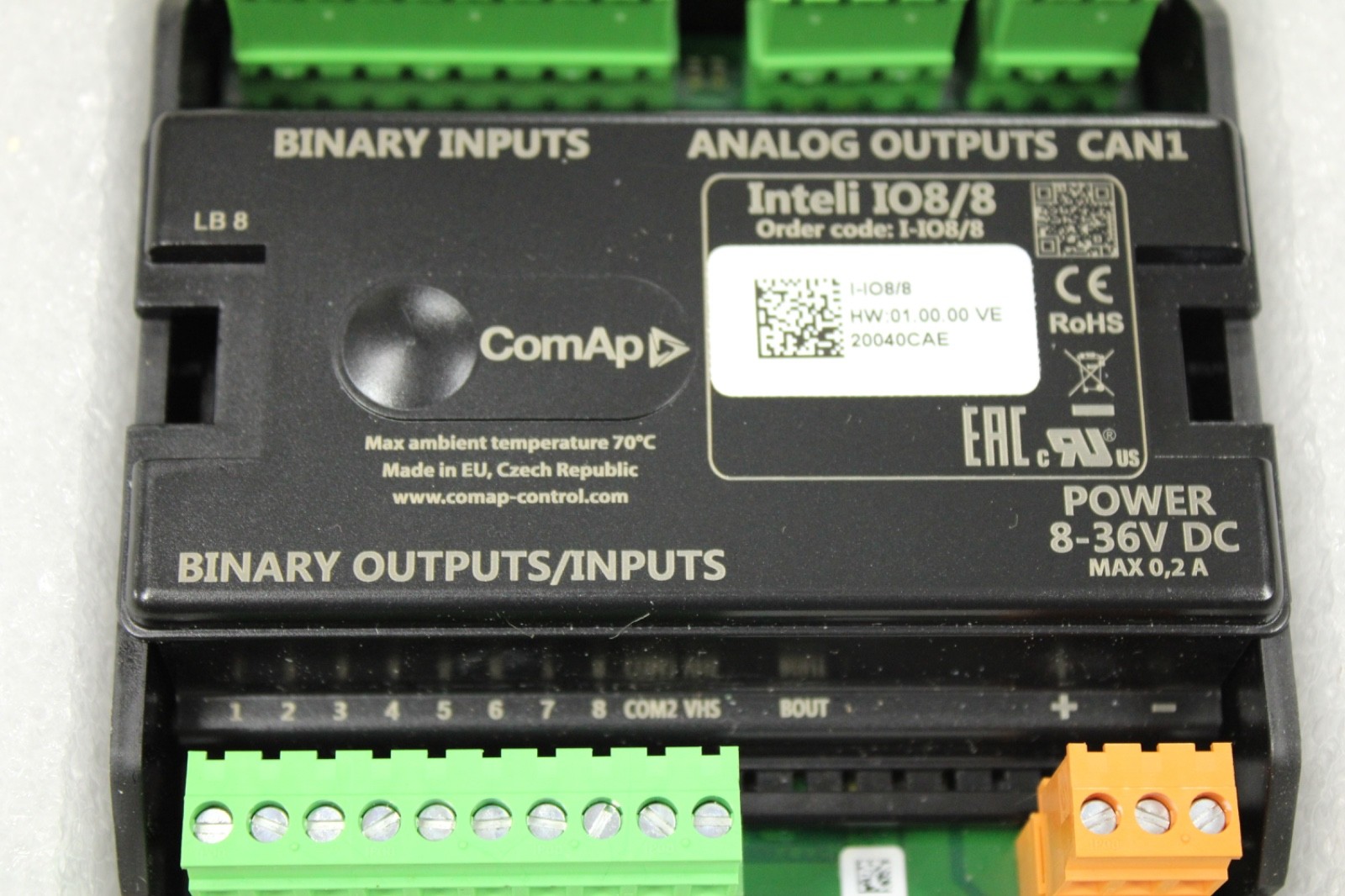 ComAp INTELI IO8/8 BINARY INPUT/OUTPUT MODULE 8-36V DC
