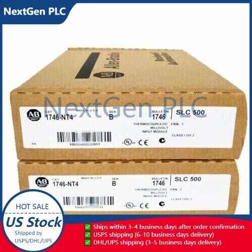 New Factory Sealed AB 1746-NT4 SLC 500 PLC Input Module 1746NT4 US Free Tax