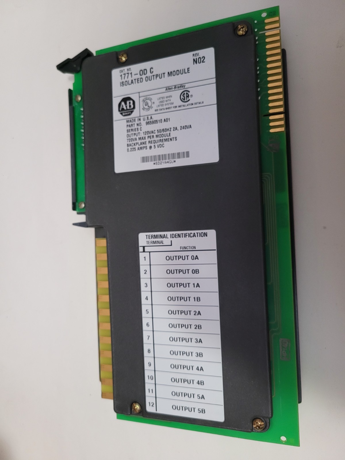 ALLEN BRADLEY AC Digital 1771-OD Isolated Output Module -0D 120V (6 Point) 120 V