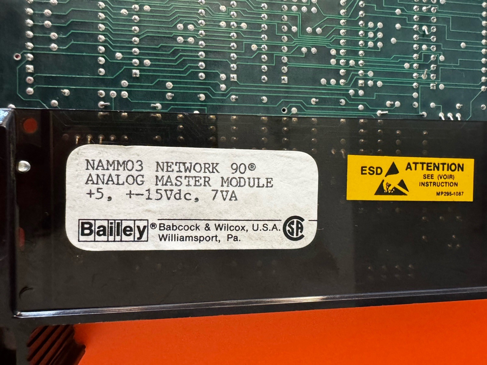 Bailey Network 90 Analog Master Module 7VA 15VDC NAMM03
