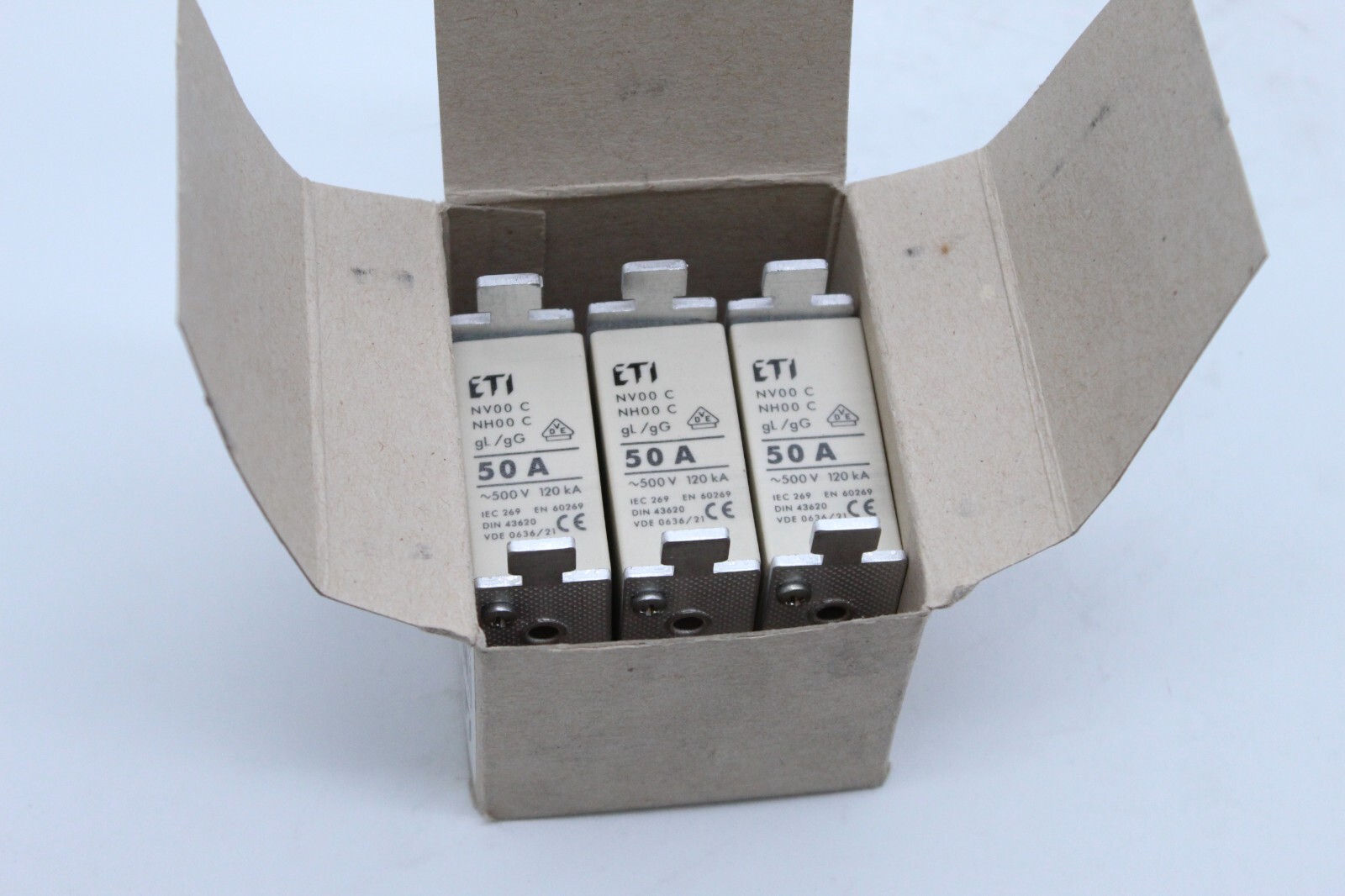 ETI NV 100M NH C00 50A, 004111411, 3 Stück