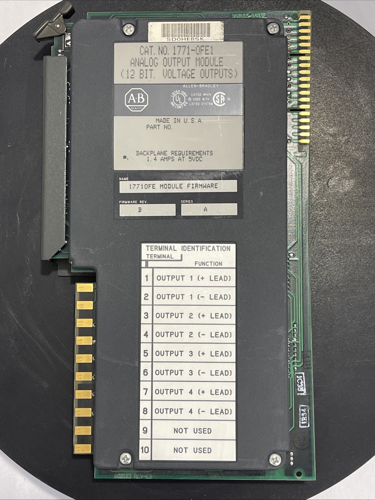 Allen-Bradley 1771-OFE1 Series A 12-Bit Analog Voltage Output Module PLC-5