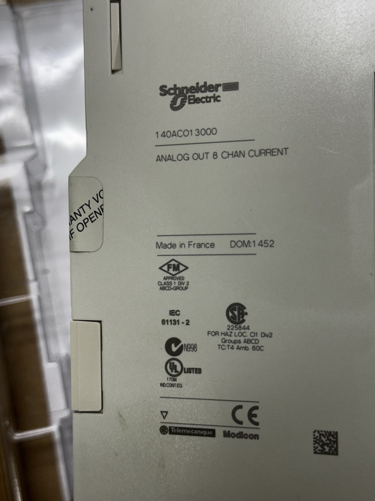 Schneider Electric Modicon Quantum 140ACO13000 Analog Output 8CH Current Module