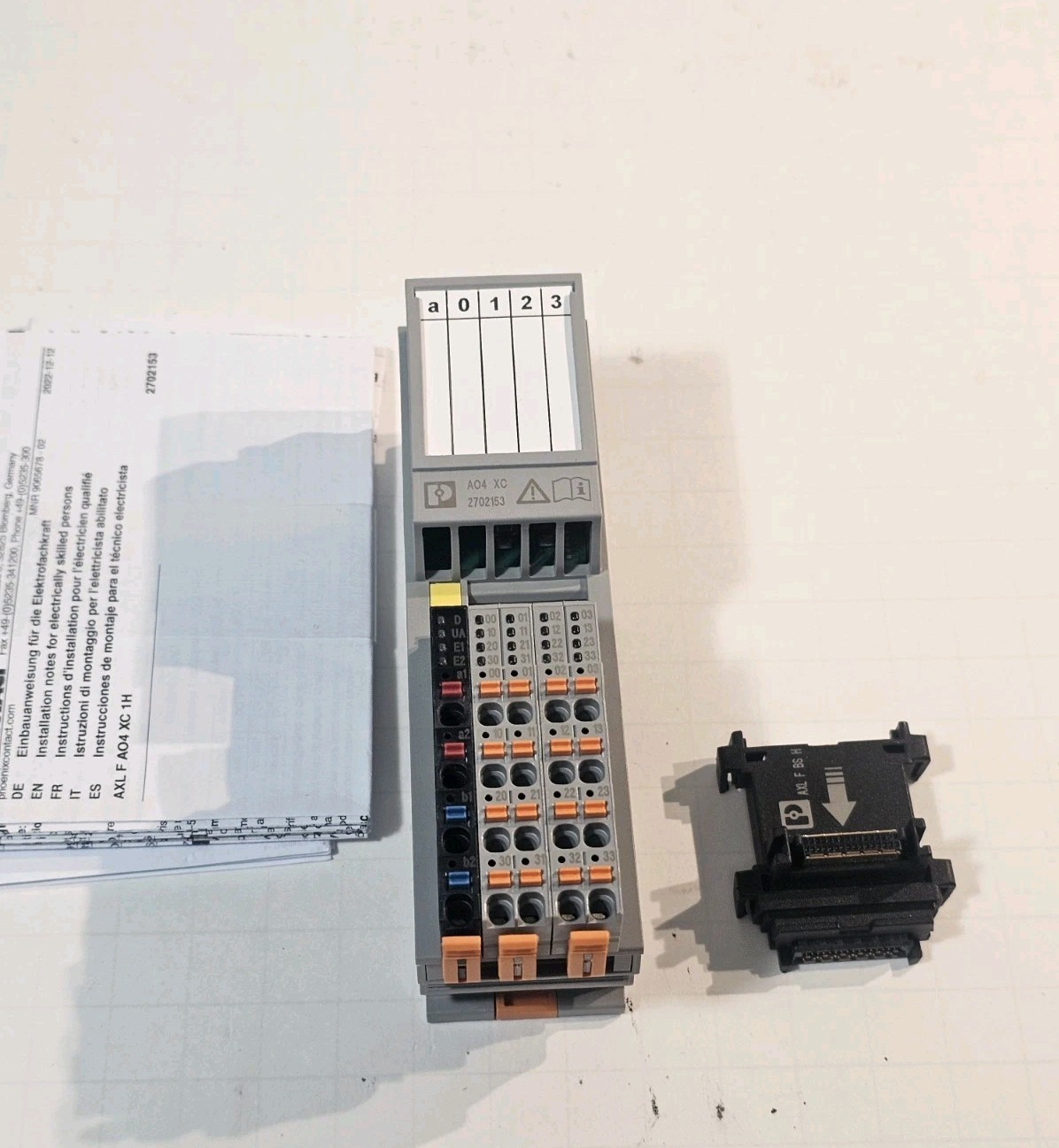 PHOENIX CONTACT AXIOLINE AXL F A04 XC 1H NO. 2702153
