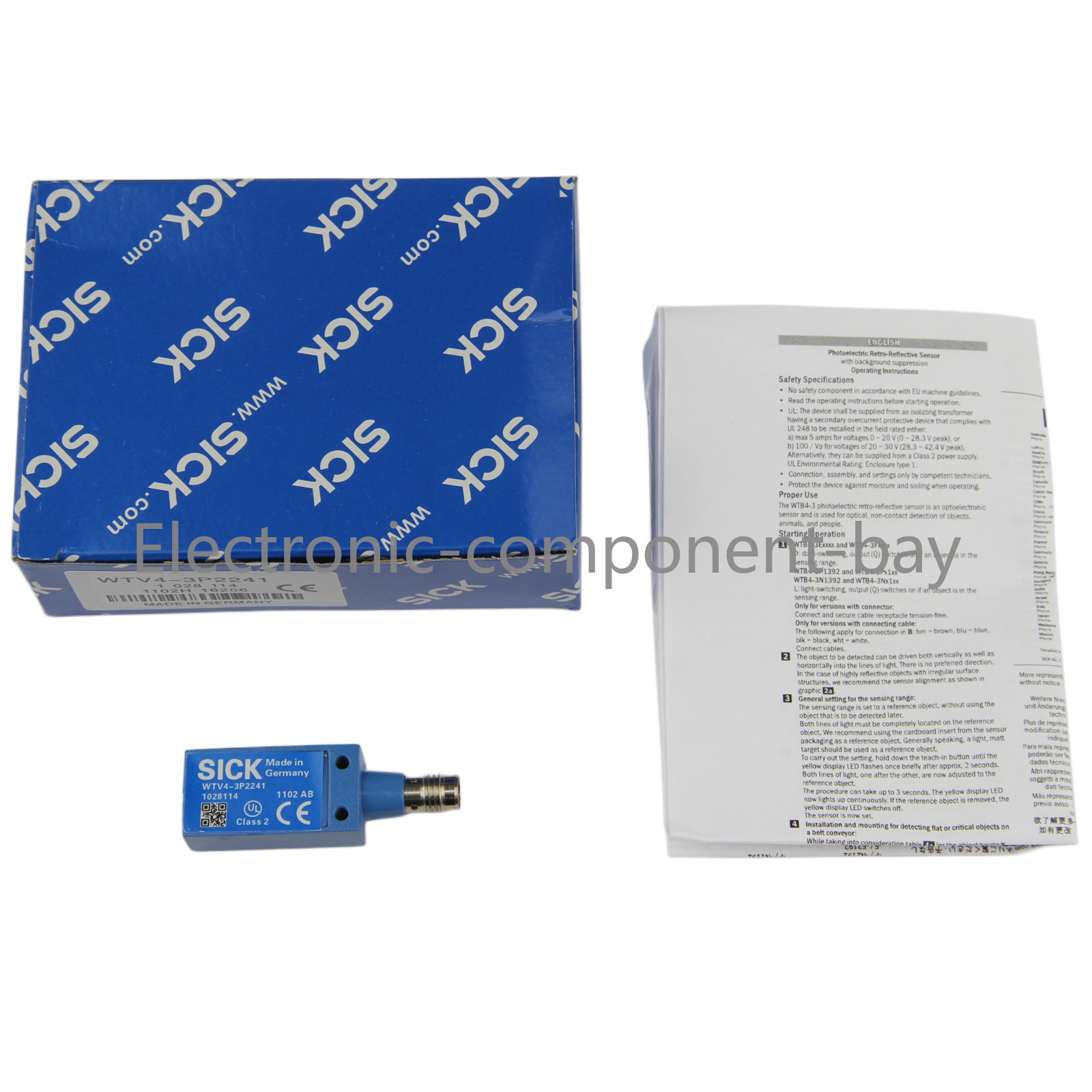 One New SICK WTV4-3P2241 1028114 Photoelectric Switch