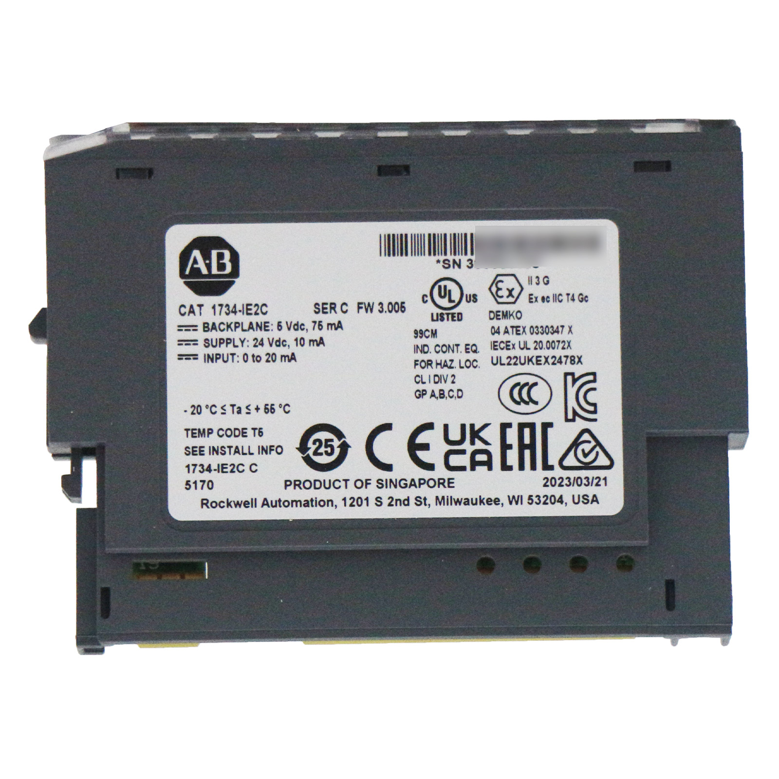 AB Allen-Bradley 1734-IE2C /C POINT I/O 2 Point Analog Input Module NEW
