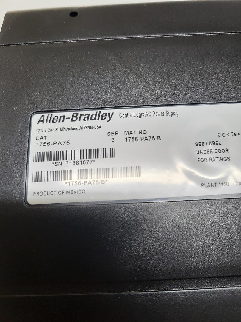 Allen-Bradley Control Logix AC Power Supply 1756-PA75 Ser.B