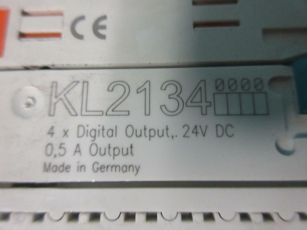 LOT OF 4 BECKHOFF KL2134 4X DITAL OUTPUT 24V DC 0.5 A OUTPUT MODULE UNIT USED