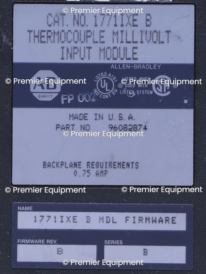 * ALLEN BRADLEY 1771-IXE SER B PLC-5 INPUT MODULE