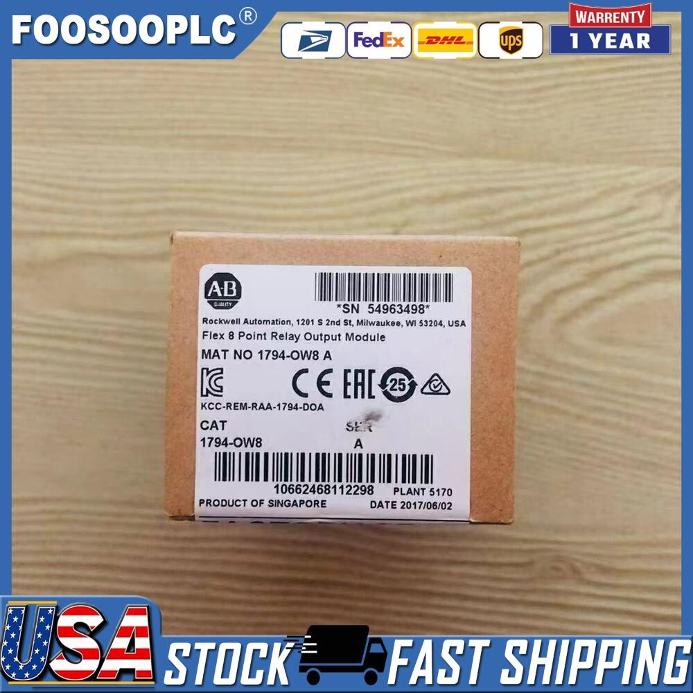 AB New Factory Sealed 1794-OW8 /A Flex 8 Point Relay Output Module 1794-0W8