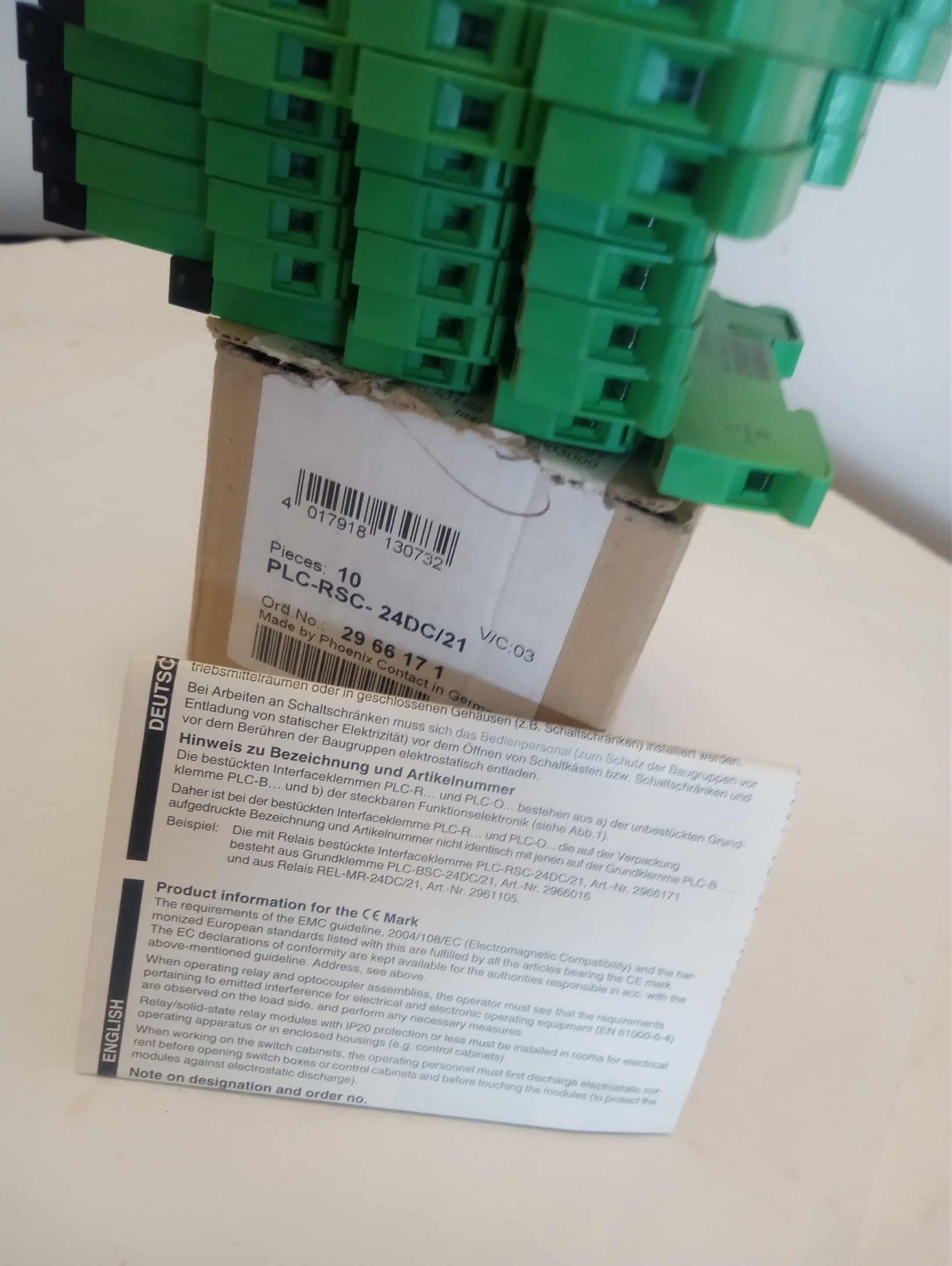 PHOENIX CONTACT 2966171 PLC-RSC- 24DC/21 – Relay module (10 pcs )