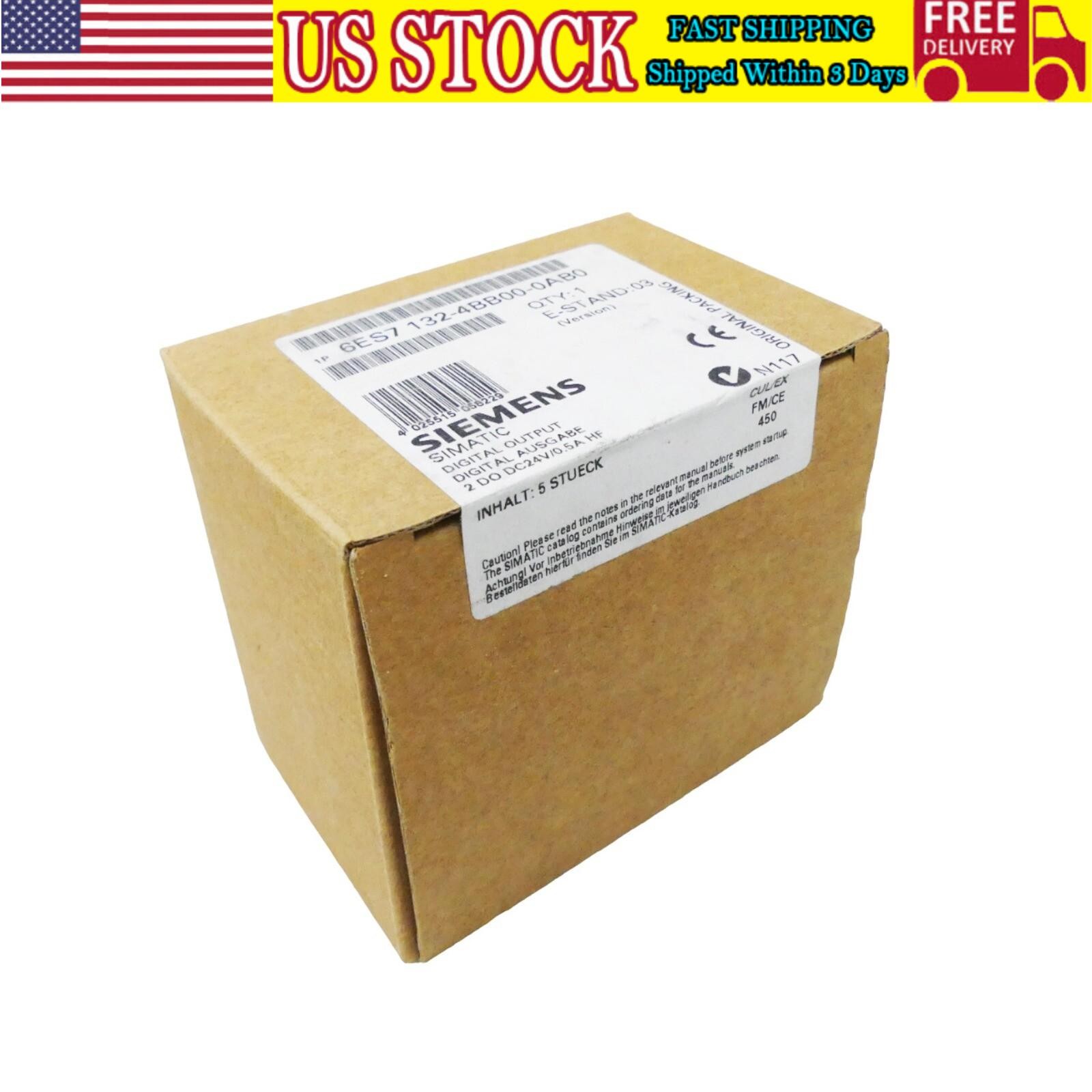 New Siemens 6ES7 132-4BB00-0AB0 6ES7132-4BB00-0AB0 SIMATIC DP 5 ELECTRON MODULES