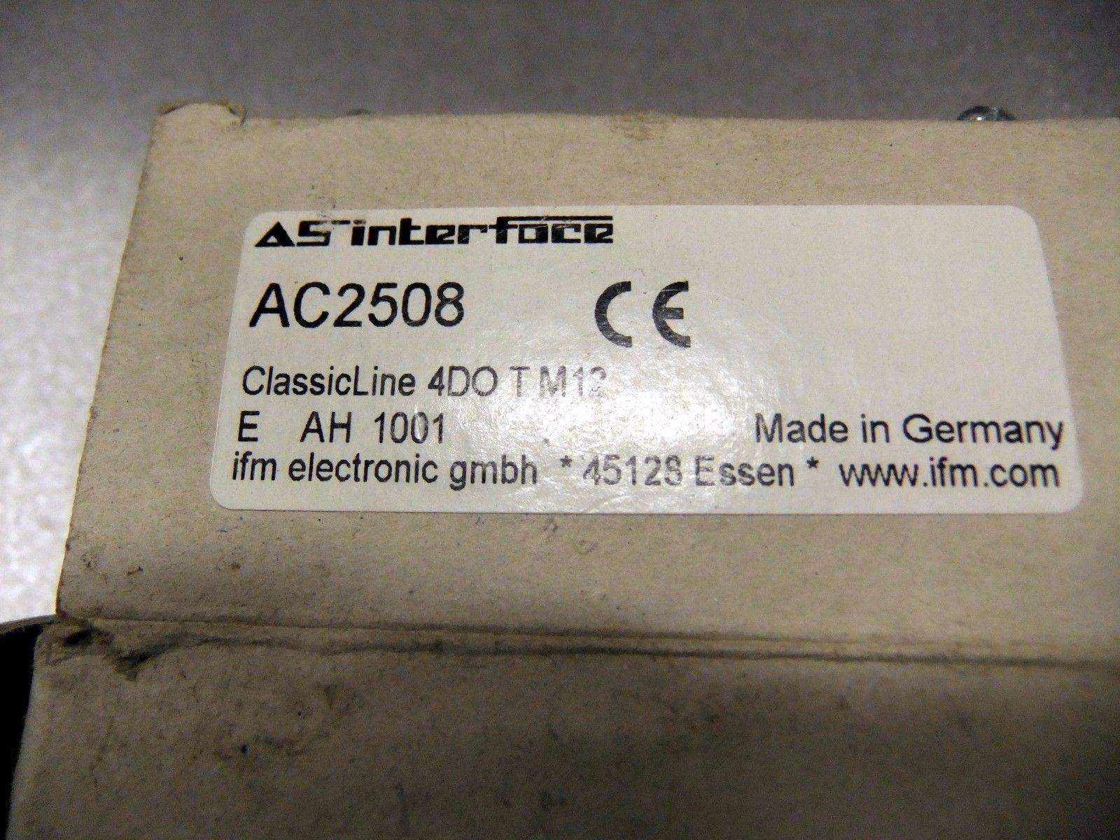 IFM Efector AC2508 ClassicLine 4DO T M12 PLC Digital Output Module